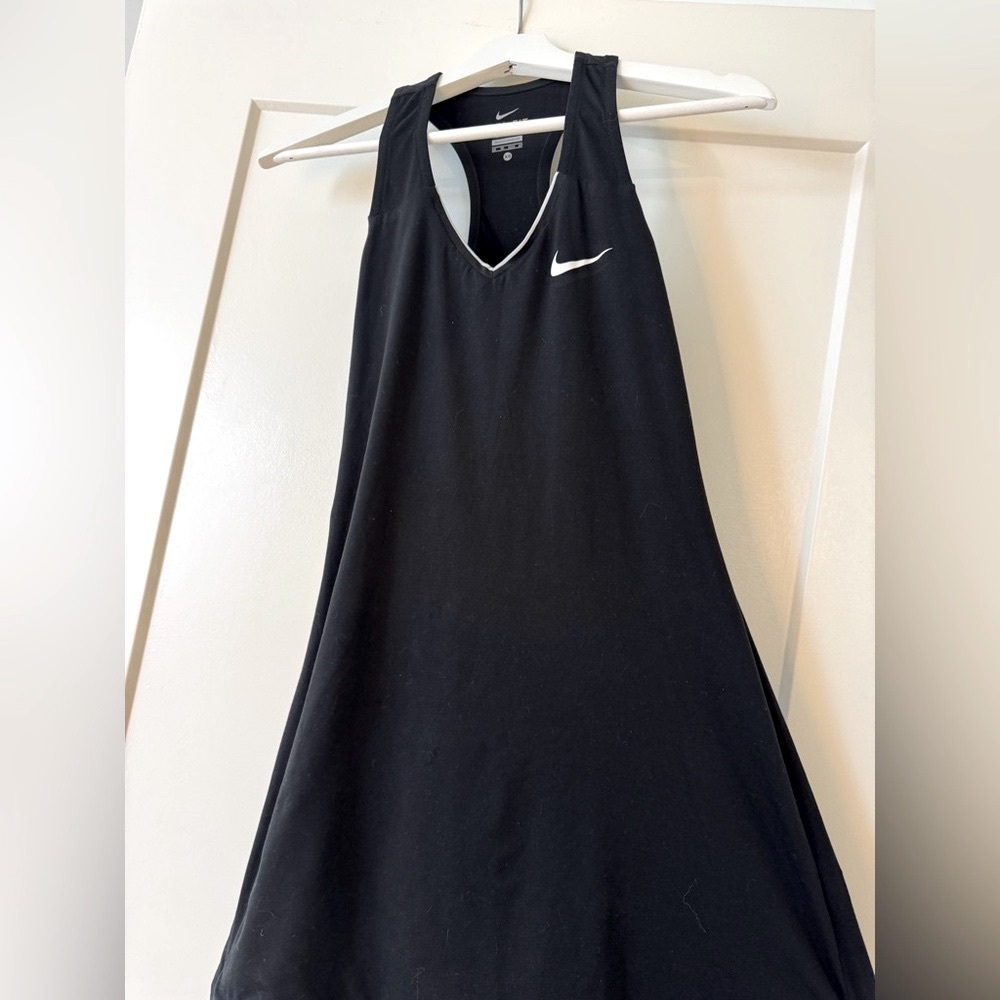 Nike Black Athletic Tank Dress with White Swoosh